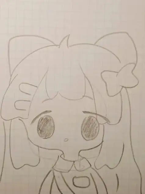 呆萌可爱小女生简笔画