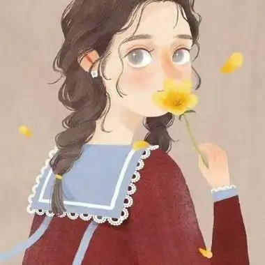 温暖知性女性卡通头像高清好看的手绘文艺范儿卡通微信头像女生