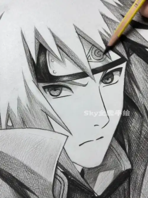 波风水门还可以这样素描画.