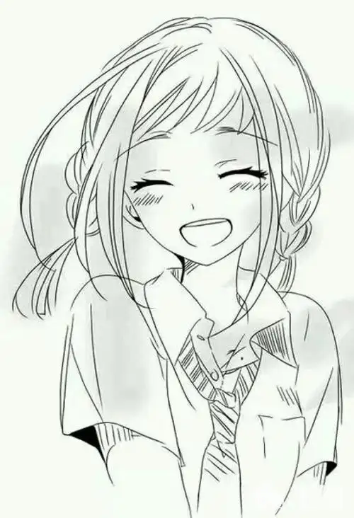 开心的小女孩简笔画动漫人物头像女孩皮皮网  爱图片网络搜索爱图片