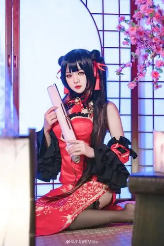 cos约会大作战61时崎狂三新春旗袍小奶糕milky