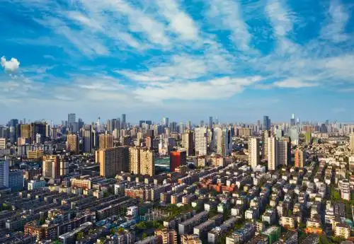 中国四川成都玉林社区全景航拍图