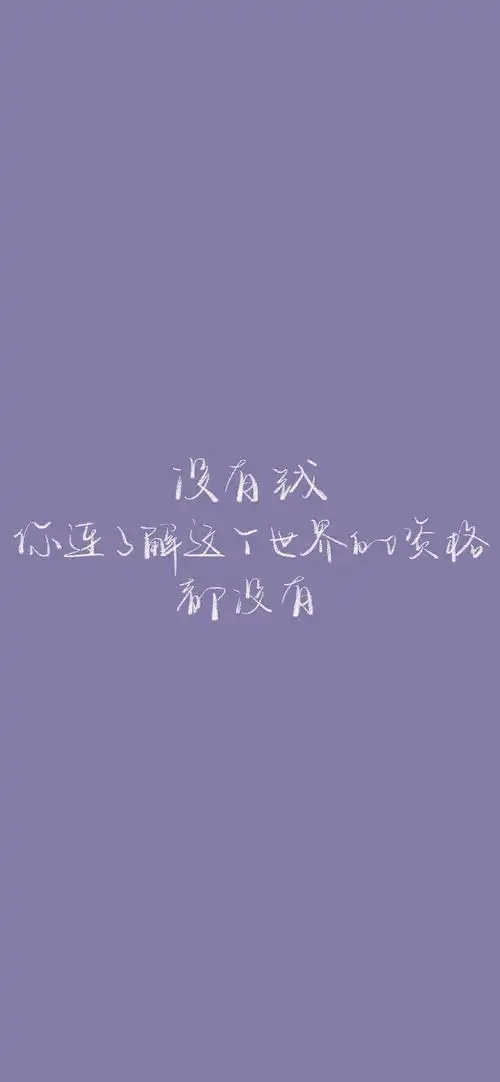 没有钱你连了解这个世界的资格都没有-文字壁纸 - 壁纸家
