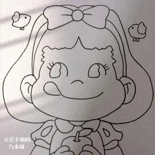 第8幅简笔画不二家卡通马克笔画