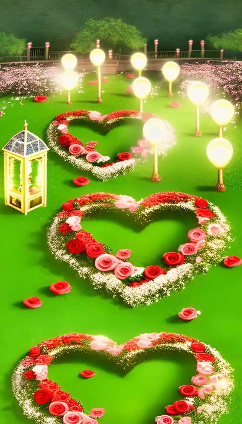 心心相印,浪漫属于你.#图文伙伴计划 #ai绘画 #壁纸 # - 抖音