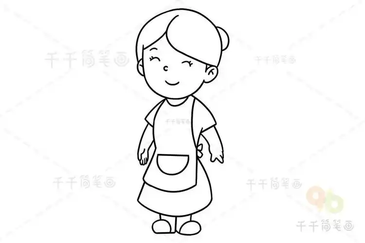 幼儿绘画漂亮的妈妈简笔画集