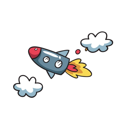 卡通小火箭png图片