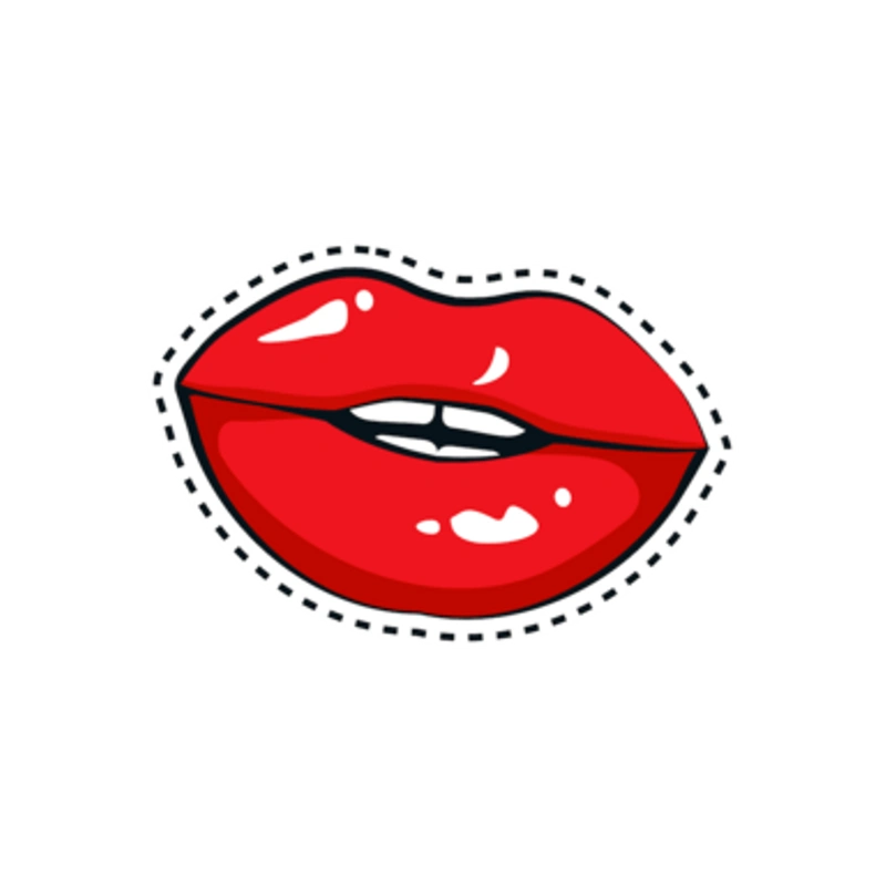 贴纸卡通嘴巴嘴唇gif动图_动态图_表情包下载_soogif