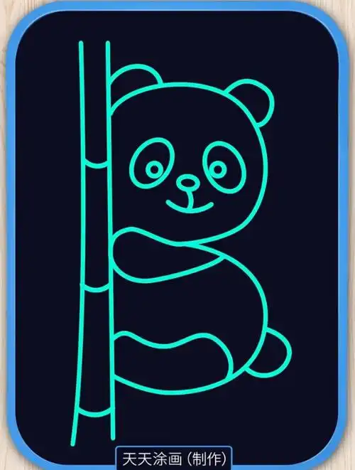 数字113画可爱的熊猫,这样画学不会你打我