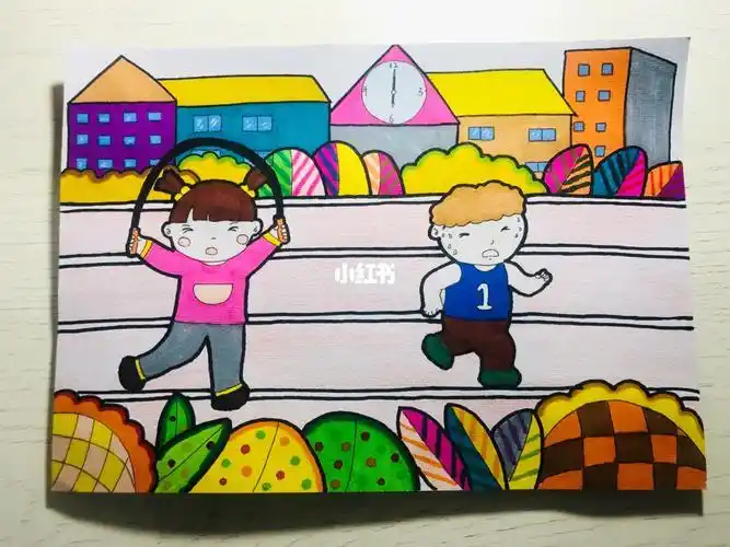 秋季运动会幼儿简笔画 简笔画图片大全-蒲城教育文学网