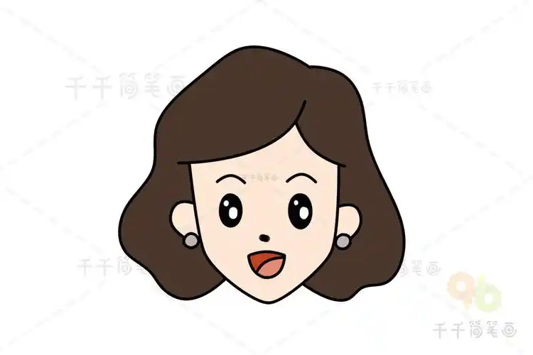带口诀的简笔画简单画出妈妈头像