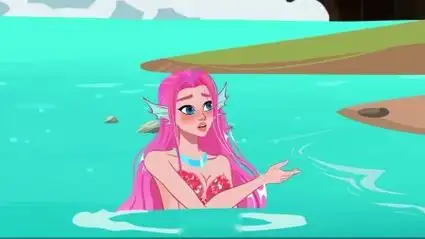 美人鱼为了和独角兽在一起,使用魔法变成人类