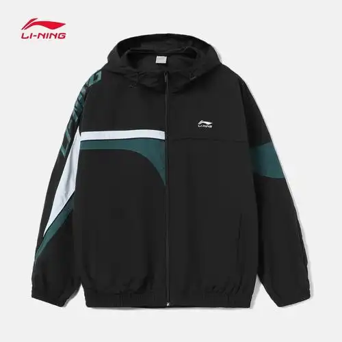 中国李宁外套男女2021秋季新款连帽休闲宽松运动风衣
