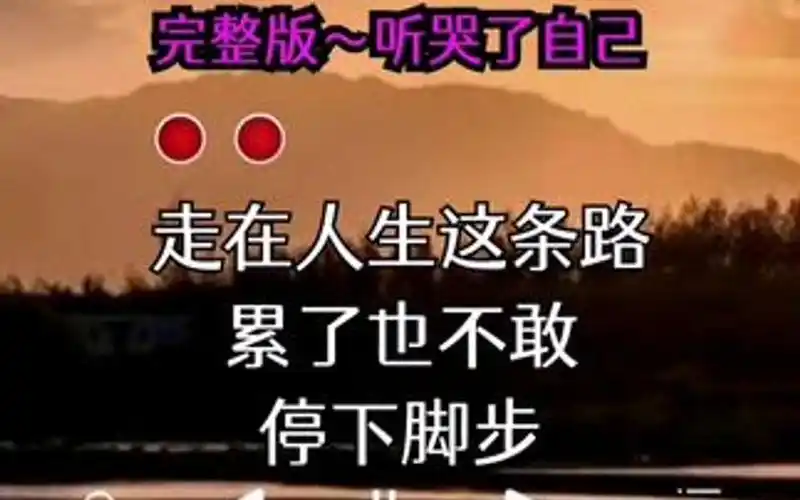 心里有苦没人知道,心中的痛没人能懂,心中的无奈没人理解,感觉累了就