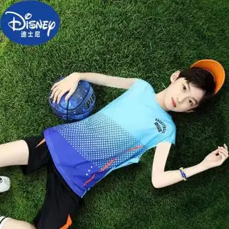 迪士尼disney儿童篮球服夏季套装男童运动装中大童短袖两件套男孩训练