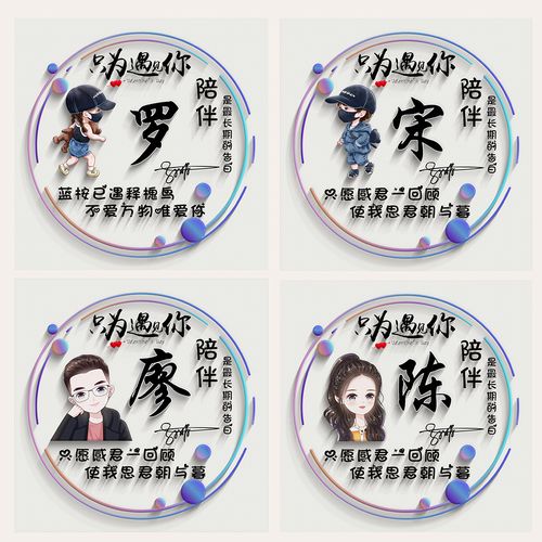 头像制作微信姓氏签名卡通情侣头像设计自己名字个性签名
