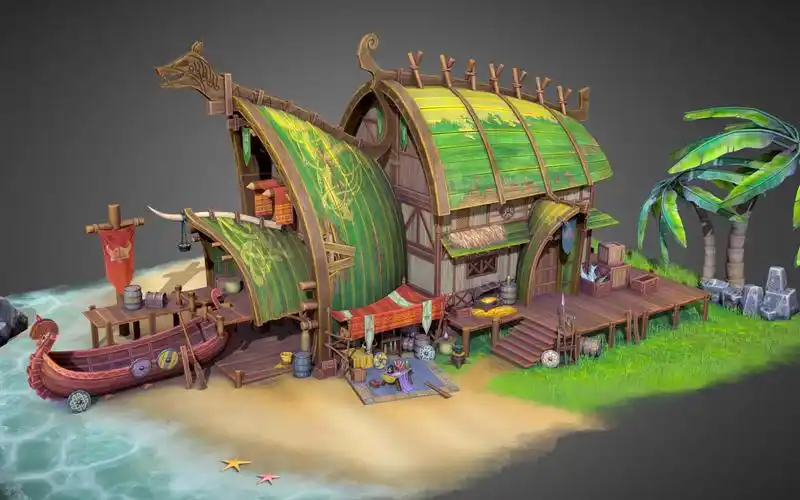 maya游戏场景建模,基础建模教程,白模制作过程.