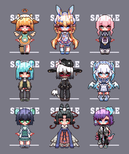 个人绘制的像素模板