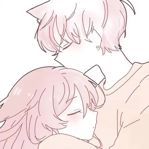 c  )小水壶自描情侣头像