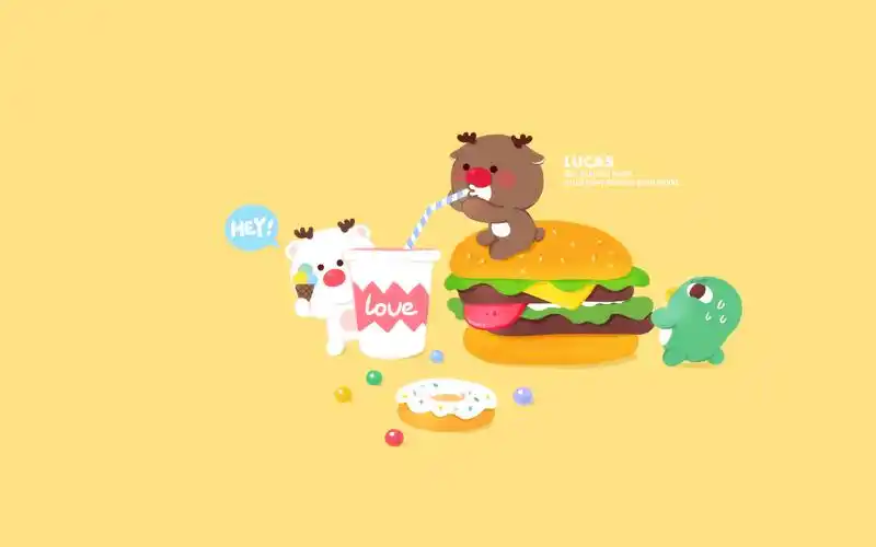 鹿卡斯可爱卡通宽屏壁纸壁纸图片