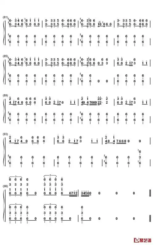 how you like that钢琴简谱-数字双手-blackpink5