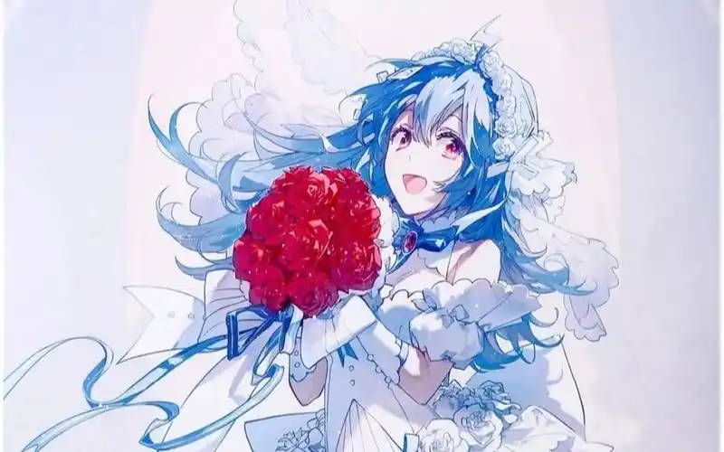 买不起2233娘花嫁挂画怎么办?当然是自己画一个啦!