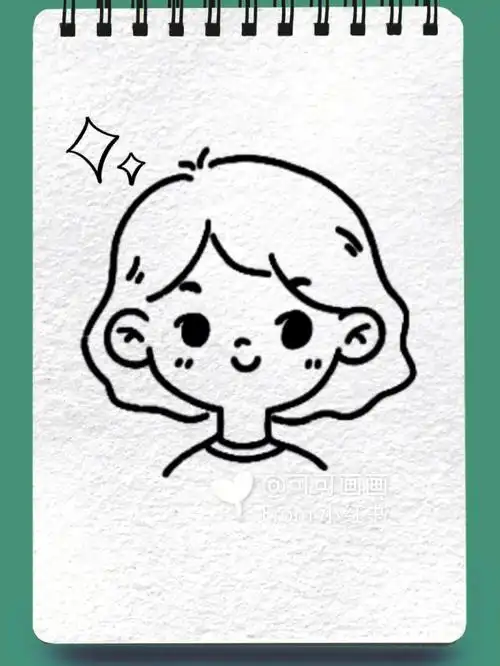 可爱简单女孩男头像人物简笔画零基础小白