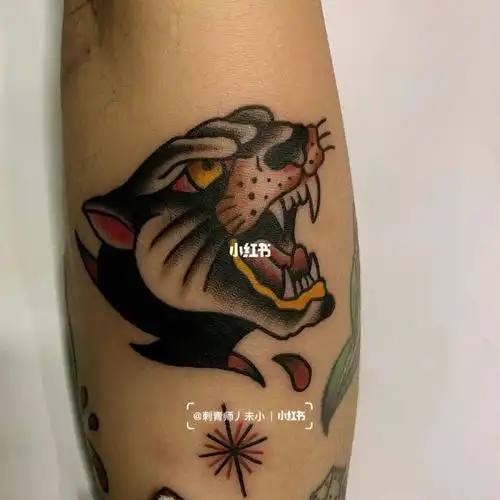 美式黑豹oldschool上海纹身
