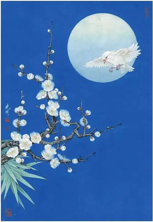 《暗香浮动》工笔梅花月光 详细步骤 李晓明作