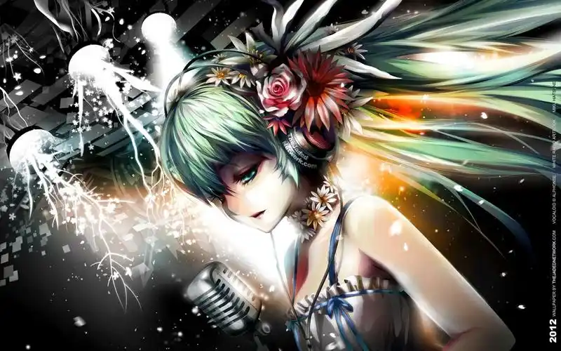 miku动漫vocaloid耳机麦克风高清壁纸高清原图查看