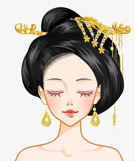 古装人物美女闭着眼睛png