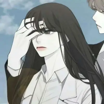 动漫手绘暗黑风霸气抖音情侣头像情侣头像:等过