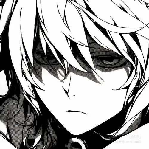 眼神杀国服野王都在用的黑白动漫男头像