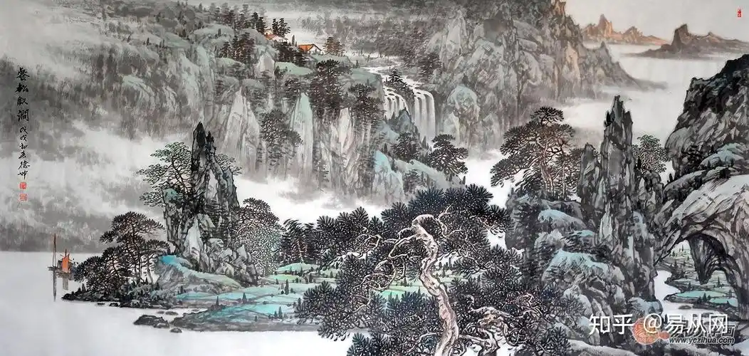 水墨丹青中国画画家林德坤写意山水画品赏