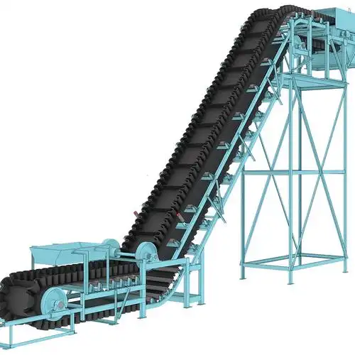 大倾角皮带输送机 矿山用传送带 输送设备厂家