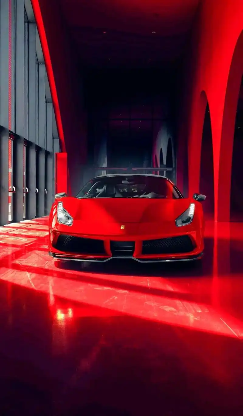 红色法拉利全面屏锁屏壁纸,你能单手开拉法吗#法拉利 #壁纸