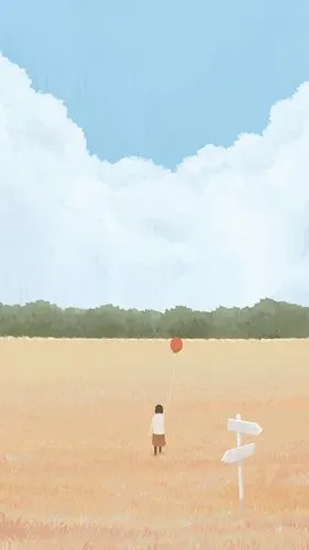 唯美手绘卡通插画,高清图片,手机锁屏桌面-壁纸族