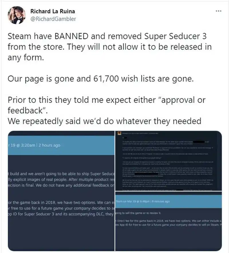【v社下架《超级情圣3》:steam不会发布真人色情图片】真人互动影像