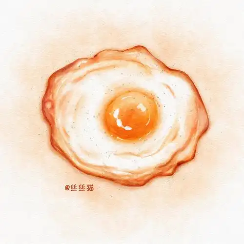 插画习作 煎蛋一枚