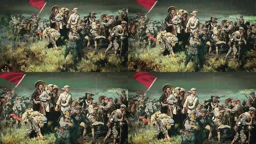 红军长征过草地视频素材_视频素材包下载(编号:6459938)_舞台背景_光