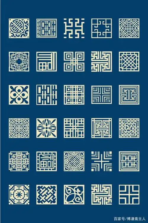 一组中国传统文化的纹样(图)