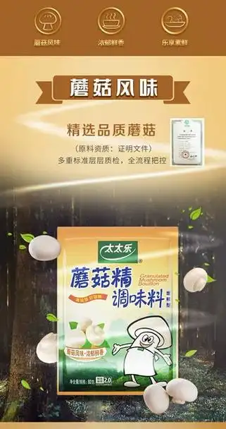 太太乐蘑菇精400g2袋素食调料火锅煲汤炒菜提鲜增鲜鸡精味精秒变大厨