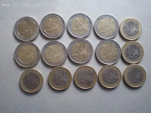 欧元硬币一组面值23欧元