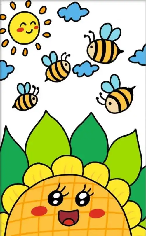 可爱的儿童创意画,和孩子一起画画吧