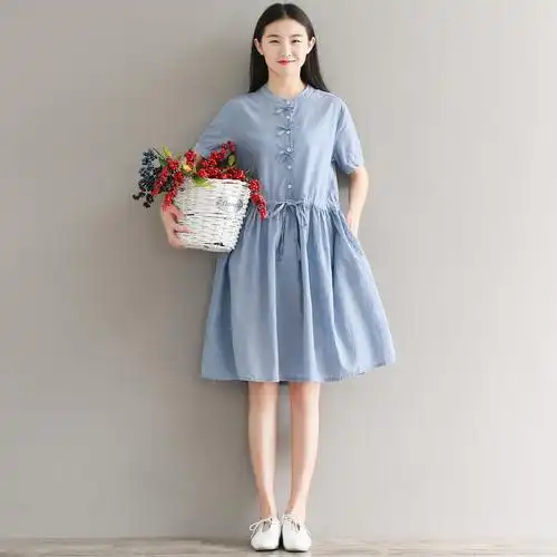夏装裙子加肥宽松女孩少女女童中大10岁连衣裙连衣裙