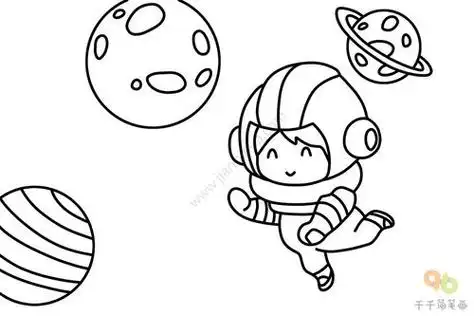 太空简笔画太空简笔画图片大全