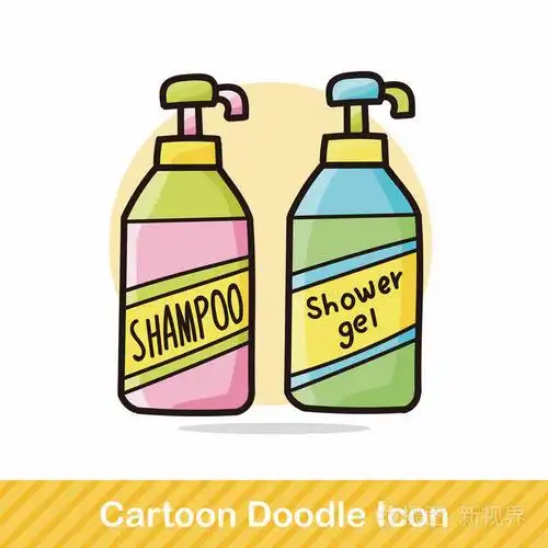 洗发水嘟嘟矢量图