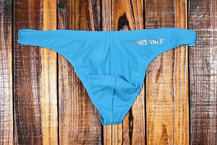 游泳裤头男纯色露臀男士比基尼泳裤超低腰性感丁字泳裤 白色 xl