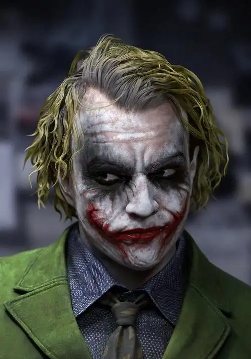 希斯·莱杰 小丑|三维|人物/生物|在路上的胡某某 - 原创作品 - 站酷