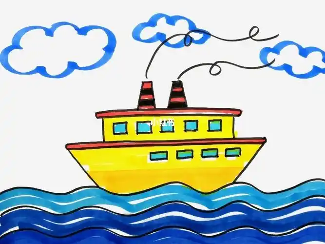 幼儿美术k1级轮船